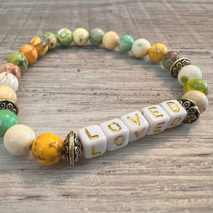 Harvest Stone Bead Bracelets (Stack of Two)