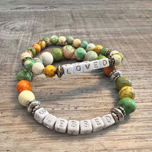 Load image into Gallery viewer, Harvest Stone Bead Bracelets (Stack of Two)